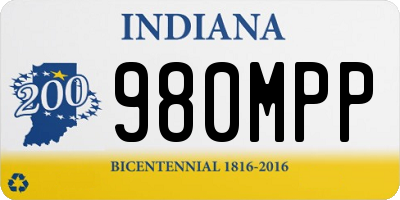 IN license plate 980MPP