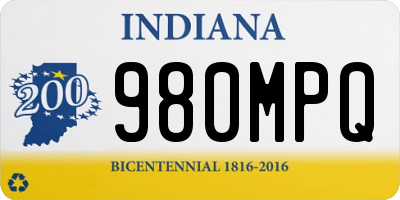 IN license plate 980MPQ