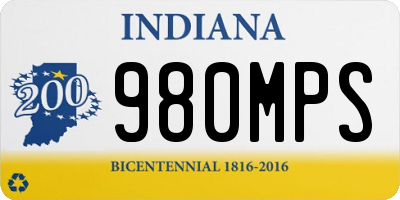 IN license plate 980MPS