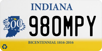 IN license plate 980MPY