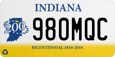 IN license plate 980MQC