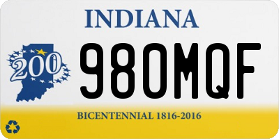 IN license plate 980MQF