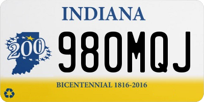 IN license plate 980MQJ