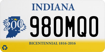 IN license plate 980MQO