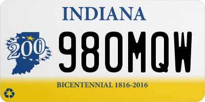 IN license plate 980MQW