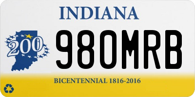 IN license plate 980MRB