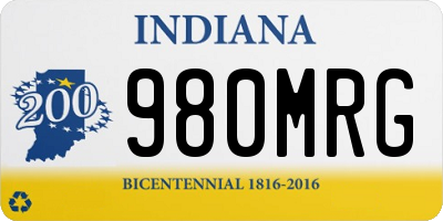 IN license plate 980MRG