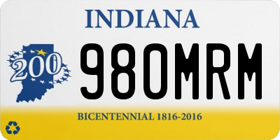 IN license plate 980MRM