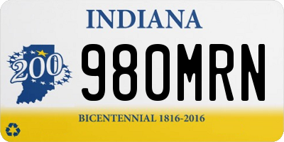 IN license plate 980MRN