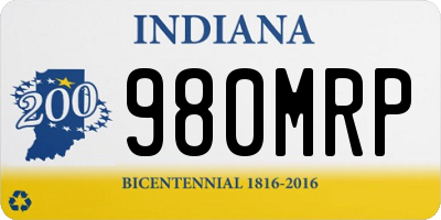 IN license plate 980MRP