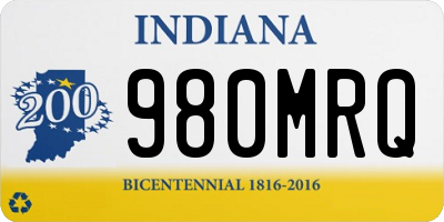 IN license plate 980MRQ