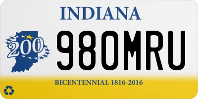 IN license plate 980MRU