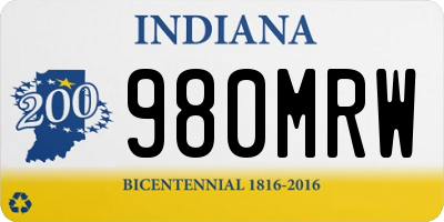IN license plate 980MRW