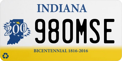IN license plate 980MSE