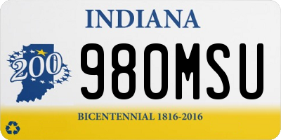 IN license plate 980MSU
