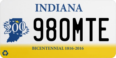 IN license plate 980MTE
