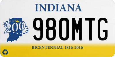 IN license plate 980MTG