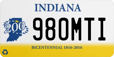 IN license plate 980MTI
