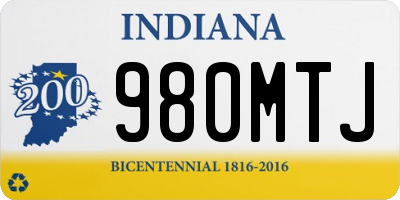 IN license plate 980MTJ