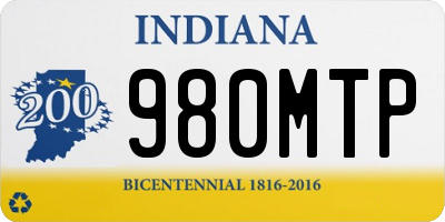 IN license plate 980MTP