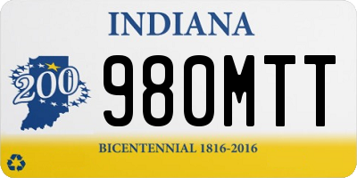 IN license plate 980MTT