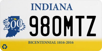 IN license plate 980MTZ