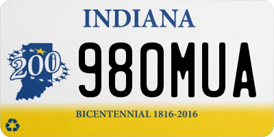 IN license plate 980MUA