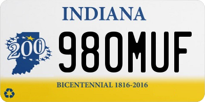 IN license plate 980MUF