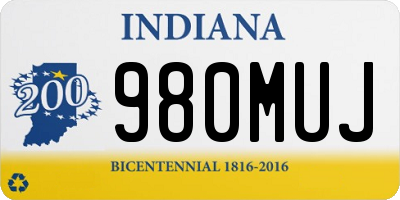 IN license plate 980MUJ