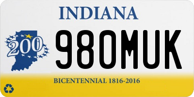 IN license plate 980MUK