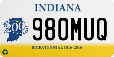 IN license plate 980MUQ
