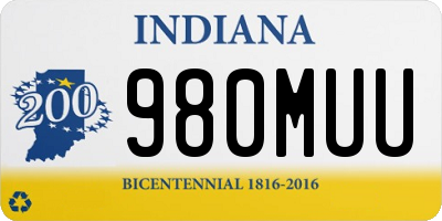 IN license plate 980MUU