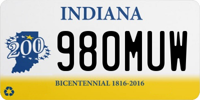 IN license plate 980MUW