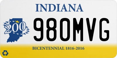IN license plate 980MVG