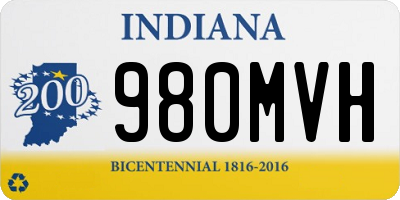 IN license plate 980MVH