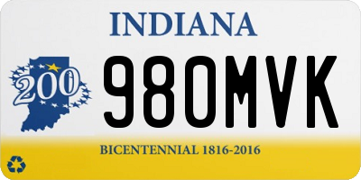 IN license plate 980MVK