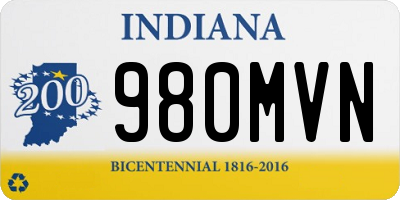 IN license plate 980MVN