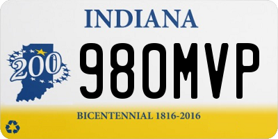 IN license plate 980MVP