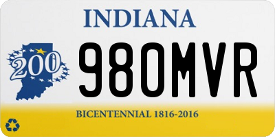 IN license plate 980MVR