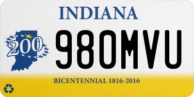 IN license plate 980MVU