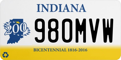 IN license plate 980MVW