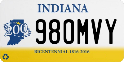 IN license plate 980MVY