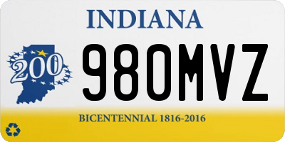 IN license plate 980MVZ