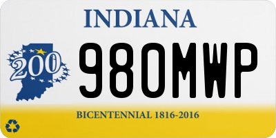 IN license plate 980MWP