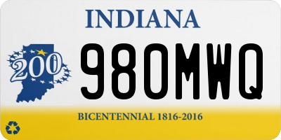 IN license plate 980MWQ