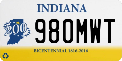 IN license plate 980MWT