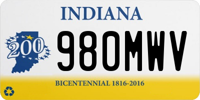 IN license plate 980MWV