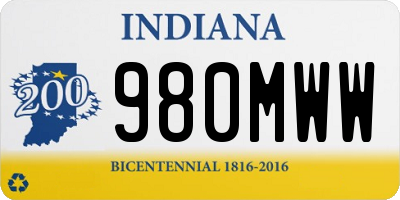 IN license plate 980MWW