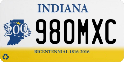 IN license plate 980MXC