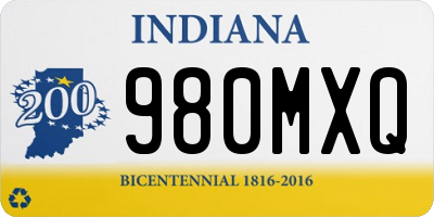 IN license plate 980MXQ